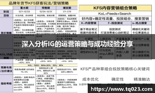 深入分析IG的运营策略与成功经验分享